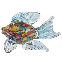 Newark Glass Sea Fish Sculpture In Multicolour