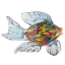 Newark Glass Sea Fish Sculpture In Multicolour