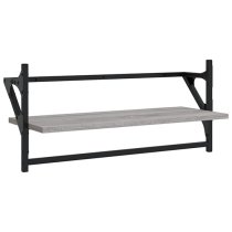 Quito Wooden 4 Piece Set Of Wall Shelf In Grey Sonoma Oak