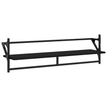 Quito Wooden 6 Piece Set Of Wall Shelf In Black