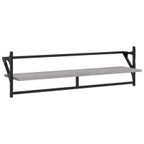 Quito Wooden 6 Piece Set Of Wall Shelf In Grey Sonoma Oak