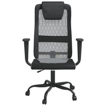 Salvo Mesh Fabric Home And Office Chair In Grey And Black