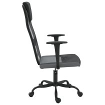 Salvo Mesh Fabric Home And Office Chair In Grey And Black