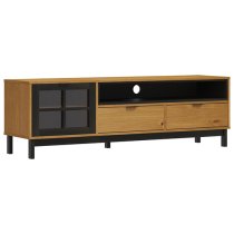 Reggio Solid Pine Wood TV Stand With 1 Door 2 Drawers In Oak