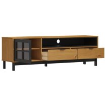 Reggio Solid Pine Wood TV Stand With 1 Door 2 Drawers In Oak