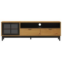 Reggio Solid Pine Wood TV Stand With 1 Door 2 Drawers In Oak