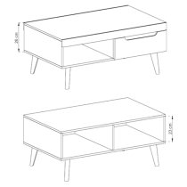 Newry High Gloss Coffee Table With 1 Drawer In White