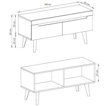 Newry High Gloss TV Stand With 3 Drawers In White