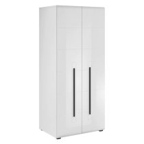 Trail High Gloss Wardrobe With 2 Doors In White