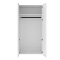 Trail High Gloss Wardrobe With 2 Doors In White