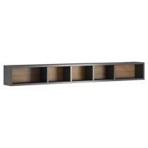 Torino Wooden Wall Shelf In Matt Grey And San Remo Oak