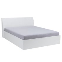 Iowa High Gloss Ottoman King Size Bed In White