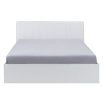 Iowa High Gloss Ottoman King Size Bed In White