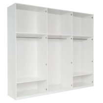 Iowa High Gloss Wardrobe With 6 Hinged Doors In White