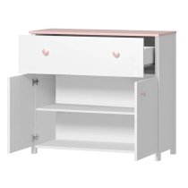 Lenoir Kids Sideboard With 2 Doors 1 Drawer In Matt White