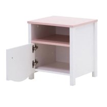 Merrill Kids Wooden Bedside Cabinet With 1 Door In Matt White