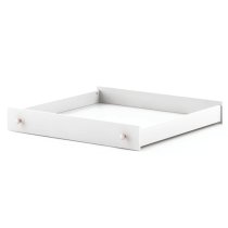 Merrill Kids Wooden Single Bed Mattress Drawer In Matt White