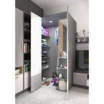 Pearl Kids Wooden Walk-In Wardrobe Left 2 Doors In Graphite