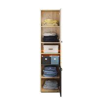 Quincy Kids Wooden Storage Cabinet Tall In Artisan Oak And LED