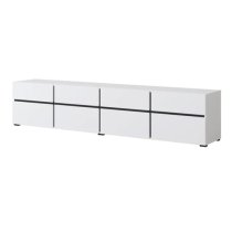 Kodak Wooden TV Stand With 4 Doors 4 Drawers In White