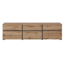 Kodak Wooden TV Stand With 3 Doors 3 Drawers In Wotan Oak