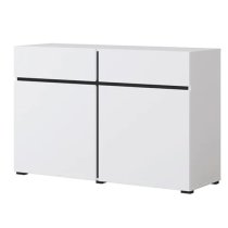 Kodak Wooden Sideboard With 2 Doors 2 Drawers In White