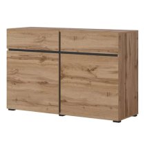 Kodak Wooden Sideboard With 2 Doors 2 Drawers In Wotan Oak