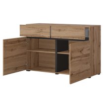 Kodak Wooden Sideboard With 2 Doors 2 Drawers In Wotan Oak