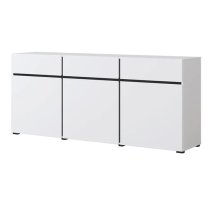 Kodak Wooden Sideboard With 3 Doors 3 Drawers In White