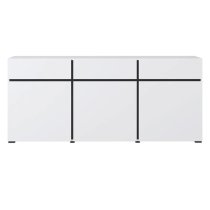 Kodak Wooden Sideboard With 3 Doors 3 Drawers In White