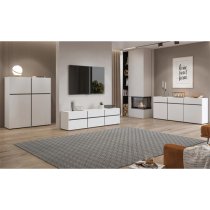 Kodak Wooden Sideboard With 3 Doors 3 Drawers In White