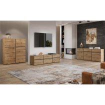 Kodak Wooden Sideboard With 4 Doors 4 Drawers In Wotan Oak