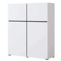 Kodak Wooden Highboard With 4 Doors In White