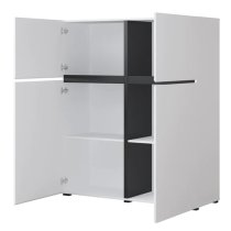 Kodak Wooden Highboard With 4 Doors In White