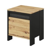 Swift Kids Bedside Cabinet 1 Drawer In Artisan Oak And LED