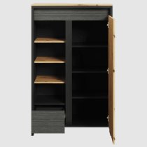 Swift Kids Storage Cabinet Tall 1 Door In Artisan Oak And LED