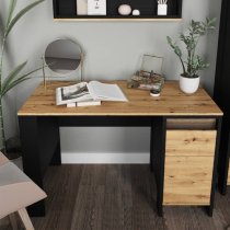 Swift Kids Wooden Computer Desk In Artisan Oak And LED