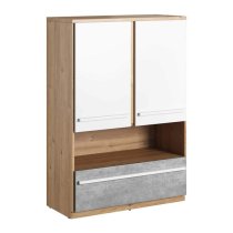 Peoria Kids Sideboard 2 Doors 1 Drawer In Matt White