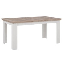 Iloilo Extending Wooden Dining Table In Nelson Oak Snowy Oak