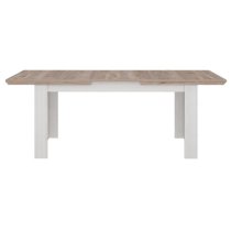 Iloilo Extending Wooden Dining Table In Nelson Oak Snowy Oak