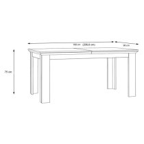 Iloilo Extending Wooden Dining Table In Nelson Oak Snowy Oak