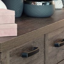 Calgary Wooden Sideboard With 4 Doors 2 Drawers In Tabak Oak