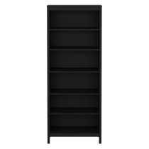 Barcila Wooden Bookcase With 5 Shelves In Black