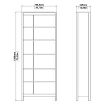 Barcila Wooden Bookcase With 5 Shelves In White