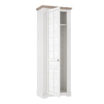 Iloilo Wooden Hallway Wardrobe 1 Door In Nelson Oak Snowy Oak