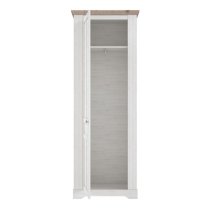 Iloilo Wooden Hallway Wardrobe 1 Door In Nelson Oak Snowy Oak