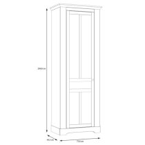 Iloilo Wooden Hallway Wardrobe 1 Door In Nelson Oak Snowy Oak