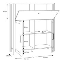 Mahon Wooden Bar Table With Storage In Waterford Oak