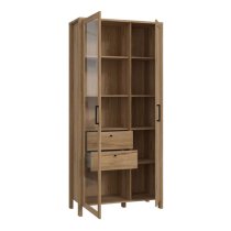 Mahon Wooden Display Cabinet With 2 Doors In Waterford Oak