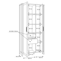 Mahon Wooden Display Cabinet With 2 Doors In Waterford Oak